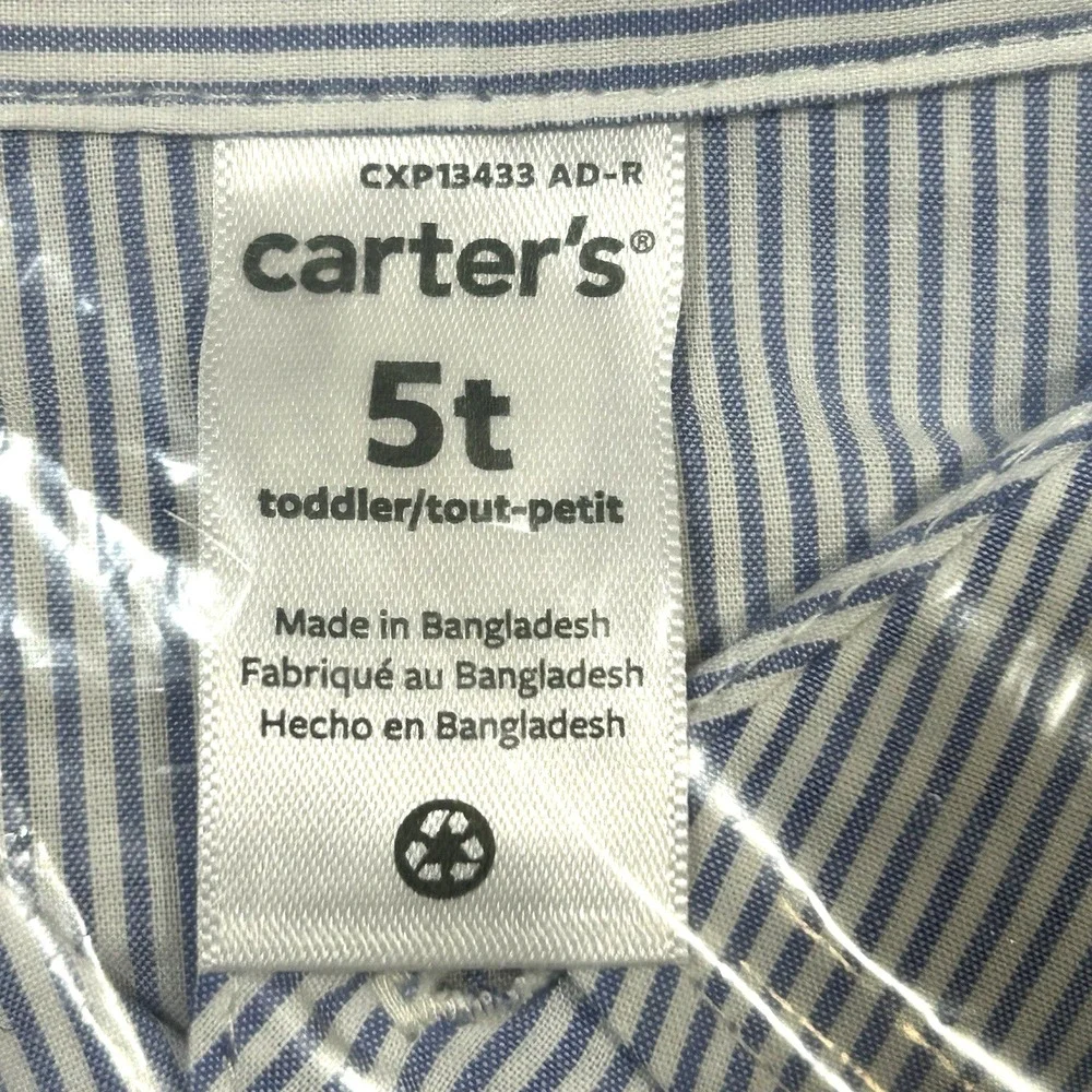 Carter's Toddler Boys Casual Pants & Shirt Outfit Set Size 5T Long Sleeves Top‎